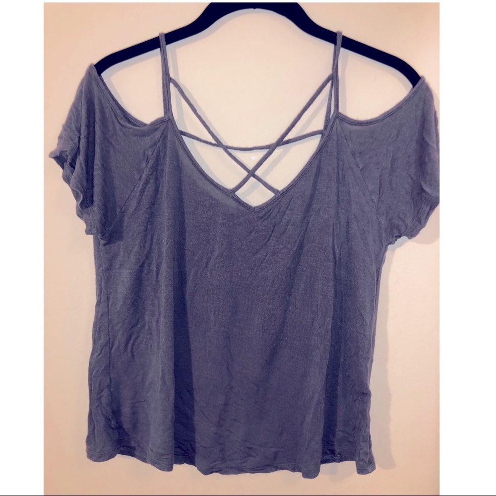 Charlotte Russe Medium Navy Cross Shirt